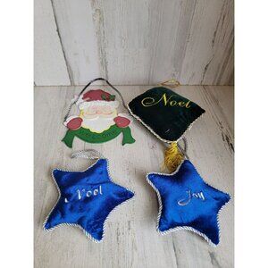 Welcome Santa Claus Noel Joy plush pillow hanging Xmas decor‎